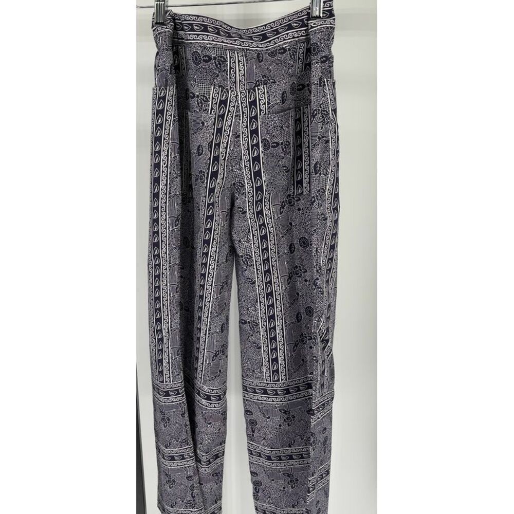 Julia Amory Navy/White Print Pant size Small - Picture 2 of 3